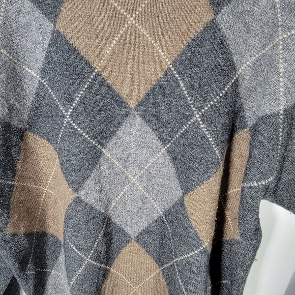 John Ashford L Men pure wool Woolmark Argyle - Picture 6 of 7